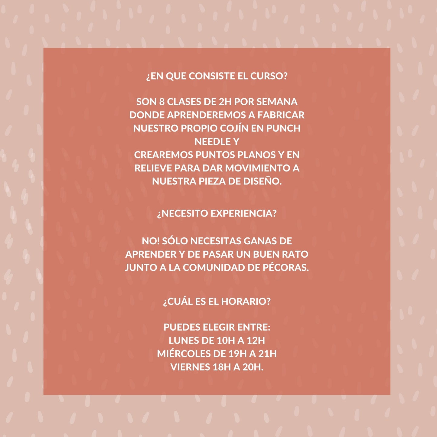 Curso de Punch Needle • Septiembre
